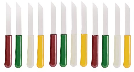 Fixwell FIX-12KN Stainless Steel Multi Purpose Knives 12 pcs RED GREEN