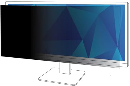 3M Blickschutzfilter für 38in Monitor, 21:9, PF380W2B | 60° Blickschutz, Blaulichtreduktion ohne Farbverzerrung, langlebig und reinigungsbeständig
