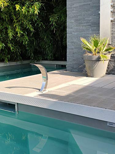Cascade INOX 316 Fontaine Piscine Bassin Modèle Mini Cobra Hauteur 35cm / Largeur 10,5cm / Profondeur 33cm