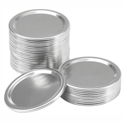 DOITOOL Coperchi Mason Jar in Latta 24 Pezzi 2.68In Tappi Barattoli Ermetici Con Guarnizione Per Conservazione Sicura E Sigillatura Barattoli Vetro Casa Cucina