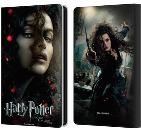 Head Case Designs Offizielle Harry Potter Bellatrix Lestrange Deathly Hallows VIII Leder-Wallet-Hülle Kompatibel mit Kindle Paperwhite 5 (2021)