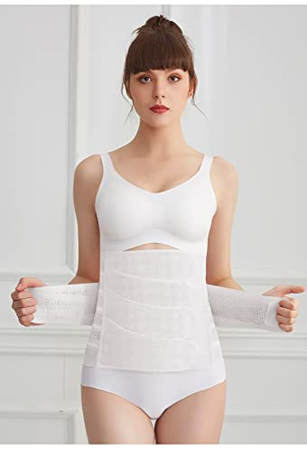 Postpartum Guertel Fuer Damen Postnatal Bauchband,Gürtel Post Bauchgurt Nach Geburt Bauchband Postpartale Unterstützung Kaiserschnitt Recovery Gürtel White,L