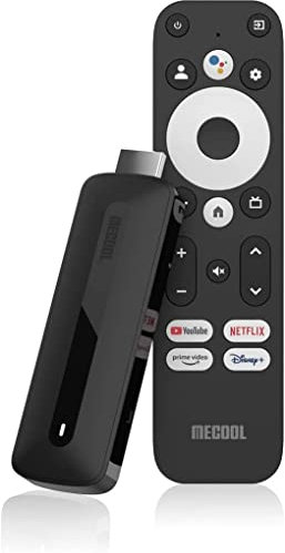 MECOOL KD3 4K Google TV Stick Android 11 Netflix Certified internet tv, Google Assistant voice remote, Chromecast, Prime Video, Youtube, Bluetooth, 4K HDR, Dual Band WiFi