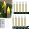 10 velas LED regulables, mini velas de Navidad con mando a distancia inalámbrico, cálidas, con temporizador de 12 horas, para árbol de Navidad, decoración de Navidad, bodas, cumpleaños, fiestas