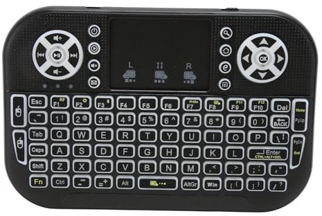 Gugxiom Mini Bluetooth Keyboard with Touchpad, Handheld, Backlit Mini Wireless with 2.4G USB Dongle for IOS/Android TV Box/FireStick/Laptop/PC