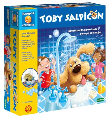 Juegos Concentra Toby Salpicón - Juego de Mesa para 6+ años, 2-4 Jugadores