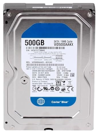 BQTEC Disco rigido HDD per WD5000AAKX 500GB 7200RPM SATA III 3.5 16MB Cache