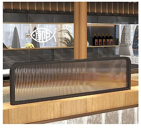 Sxlawesom Desk Partition Privacy Screen Desk Mounted Privacy Panel Protective Freestanding Standing Screen For Restaurant Office Reception & Cashier (Color : Black, Size : 1.2mx60cm)