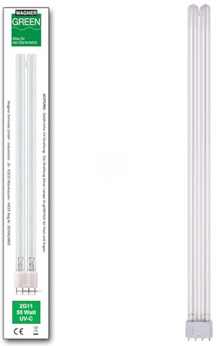 Wagner Green Lampe de rechange UVC 2G11 PL-L pour clarificateur d'eau de bassin (55 W)