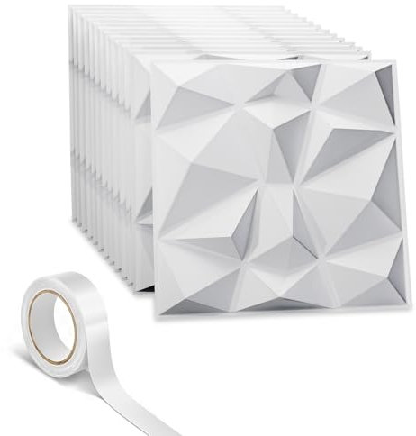 AMARA DECO - 15 Pièces Panneau Mural Decoratif 3D 30x30cm avec Ruban Adhésif Double Face – Panneaux Acoustiques Muraux Résistants à la Chaleur et Faciles à Nettoyer