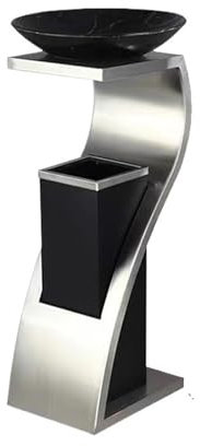 GLigeT Cubo de Basura Cubo de basura comercial for vestíbulo de hotel, cubo sanitario con cenicero, Cenicero vertical for vestíbulo de Hotel KTV cubo basura reciclaje exterior(Color:B)