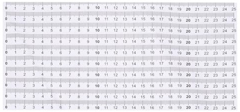 PATIKIL Adhesive Ruler, 10 Pack 25cm Backed Tape Measure Tape Sticker Tape Waterproof for Workbench Sewing Saw Drafting Table,White Background Black Text