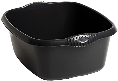 1x Schüssel anthrazit 12L 39x32cm rechteckig Kunststoff Spüle Pflege
