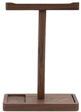 Soporte de madera para auriculares, soporte para auriculares de nogal, soporte para auriculares de madera de nogal negro, soporte para auriculares de juego, soporte para auriculares de escritorio