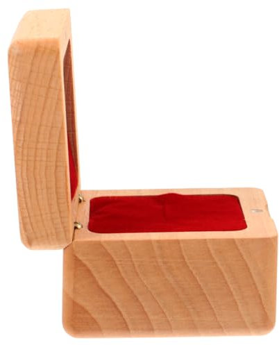 VALICLUD Hochwertige Holzringbox Für Hochzeiten Rustikale Aufbewahrung Für Verlobungs Und Eheringe Elegantes Design Aus Buchenholz Vielseitig Für Schmuckstücke Und Besondere Anlässe