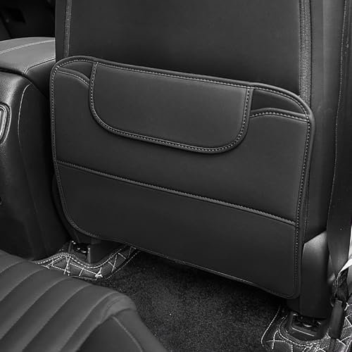 ZhbFhl Auto Rücksitz Anti Kick Pad für Renault Captur/Kadjar/Koleos/Espace/Megane/Talisman/Zoe, Rückenlehnenschutz Auto Kick-Matte, pflegeleicht und wasserabweisend,- Black