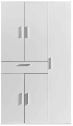 AVANTI TRENDSTORE - Mehrzweckschrank aus laminiertem Holz mit 5 Flügeltüren, 1 Schublade und 5 Einlegeböden. Maße LAP ca. 96x167x33,4cm