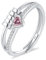 HEEYA Anxiety Ring für Damen Silber 925 Herzring mit Zirkonia Angst Ringe Offen Verstellbar Anti Stress Ring mit Perlen Spinner Fidget Ringe Frauen Hypoallergen Stimmungsring gegen Stress Unisex-Rosa