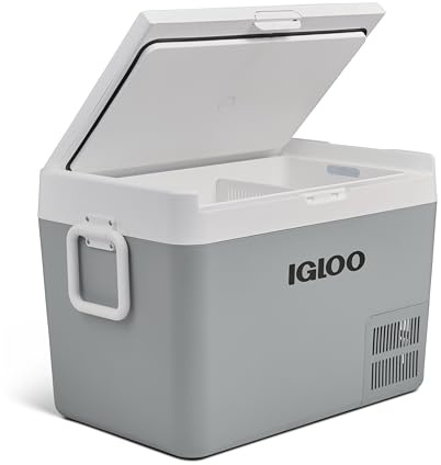 IGLOO ICF 60 glaciär à 59 liter, 12/24 V och 230 V, mini-Refrigérator -18°C till 20°C för fordon, lastbilar, Bateau, campingbilar och förberedelser.