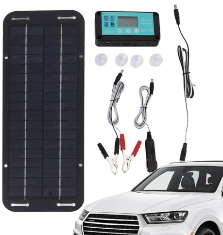 Chargeur De Batterie De Voiture À Panneau Solaire - Chargeur Solaire À Moto, Mainteneur d'alimentation Solaire Étanche | Ateller Solaire De Batterie De Voitures, Kit De Charge De Panneau Solaire pour