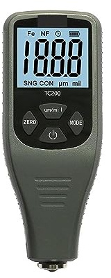 Lackmessgerät Auto, TC200 Graues Autolack-Schichtdickenmessgerät 0,1 um/0-1500 Autolack-Filmdickenmessgerät(Gris)