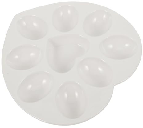 Holibanna Piatto per Uova Portauova in per Servire Uova Fresche e Sode Vassoio da Banco Resistente per Uso