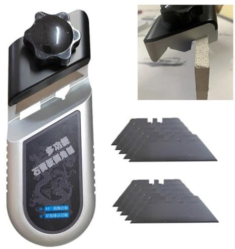 Chanfrein en V pour plaques de plâtre, outil de coupe à 45° et 90°, rabot manuel à angles droits, raboteuse d'angle efficace avec 10 lames pour menuisiers