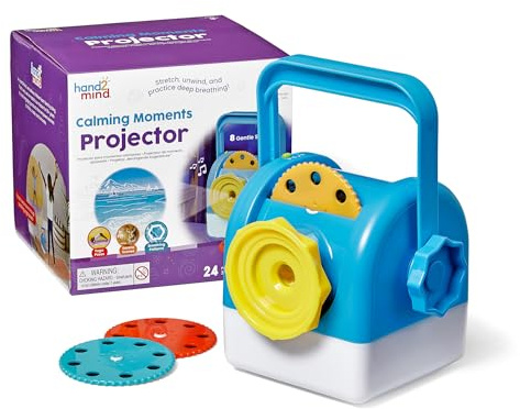 Learning Resources Calming Moments Projector, Ages 3+, Calming Toys for Kids, Mindfulness & Night Light with Soothing Sounds, Blue