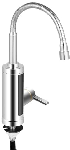 Grifo eléctrico con calentador de agua, grifo de cocina, grifo con calentador de agua, grifo de cocina con calefacción, apto para cocina, jardín, baño