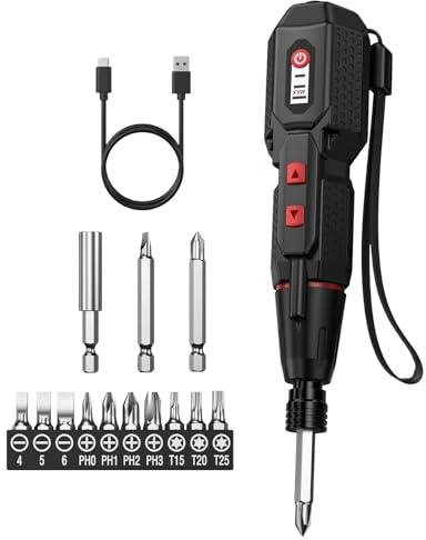 Cacciavite elettrico senza fili ricaricabile da 4,2 V con motore potente Impugnatura ergonomica e punte intercambiabili Set elettrico con punte multiple