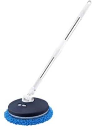Ioensy Escoba Rotativa Automática Eléctrica Inalámbrica con Mango Ajustable, Uso Versátil para Limpiar Pisos, Ventanas Y Paredes, Azul