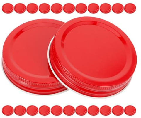 Coperchi per 70mm Banda Stagnata Pezzi 24 Barattoli | Tappi Compatibili Bormioli, Chiusura Ermetica e Anti-perdita, per Conservazione Alimenti