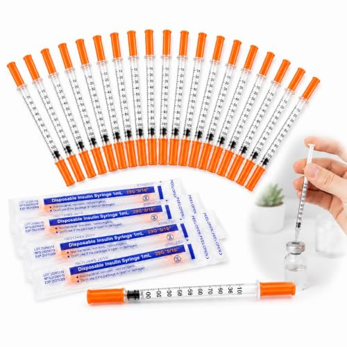 20 herramientas dosificadoras de plástico de 1 ml de 30 G/8 mm, herramientas de medición multiusos con escala clara, tubos de plástico envasados individualmente para medir, dosificar y transferir