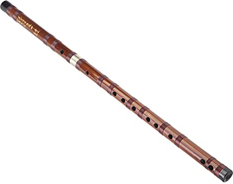 Generic Flauta de bambú con Llave C, Instrumento Exquisito, Fino y Recto para Principiantes, con Membranas de Flauta, Película de Negra, Juego de 67x2,8 Cm para Amantes de la