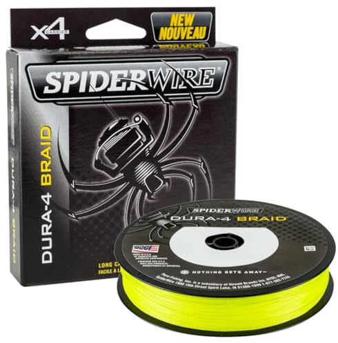 SpiderWire Dura 4, fiskelina, Superline, predatorfiske, gädda, abborre, gös, öring, unisex, gul, 0,14mm | 11,8kg | 26lb | 150yd
