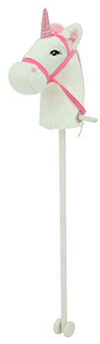 Sweety Toys 10554 Einhorn Steckenpferd Weiss mit Funktion Gewieher und Galoppgeräusch