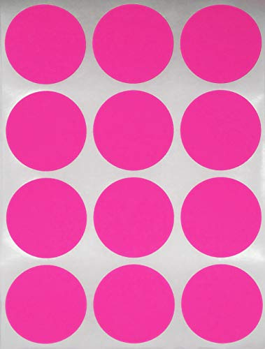 Klebepunkte Neon Pink 38mm Aufkleber – Etiketten zur Farbcodierung Größe 3,8cm Sticker 60 Vorteilspack von Royal Green