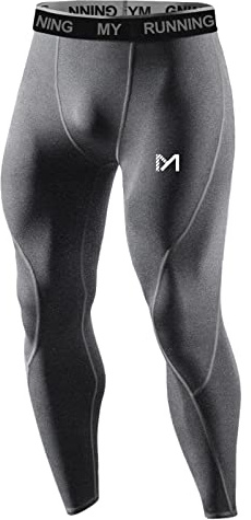 MEETYOO Leggings Hombre, Pantalón de Compresión Secado Rápido Pantalones Deporte Mallas Largas para Running Fitness Yoga