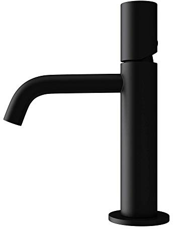 doporro Wasserhahn Bad Schwarz matt 20,7 cm hoch Mischbatterie Bad | Modernem Design Waschtischarmatur für Waschbecken, Einfache Installation, WAO-7701