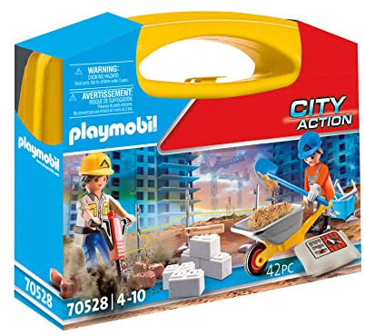PLAYMOBIL City Action Maletín Construcción, a Partir de 4 años