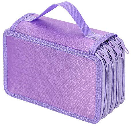 Stifttasche 72 Buntstift Federtasche 4 Fach Bleistiftetui Groß Kapazität Federmappe Oxford Federmäppchen Wasserdicht Stiftebeutel mit Griff Stiftmappe Sammmelung Stiftetui Mädchen Damen Junge Herren