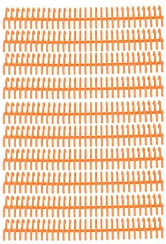 10 Stück Bindekämme, Kamm Binderücken Spiralbinderücken,22mm 30 Ringe Orange Kunststoff Loseblatt Bindekämme A4 Bindekapazität 180 Seiten Schreibwaren Buchring für Notizbuch Sammelalbum