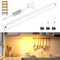 WOBANE Led Cocina Bajo Mueble con Enchufe, Luz Armario con Sensor Sin Contacto, Luces Gabinete Regulable Blanco Cálido y Frío 5 Temperaturas de Color Modos para Vitrina, 42 CM