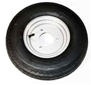 Roue complète 350x8 8 - 3 Trous - Entraxe 95mm - Pour remorque - 8 pouces - Largeur 3,5 pouces - Indice de vitesse N 140km/h - Indice de charge 46 (170kg)