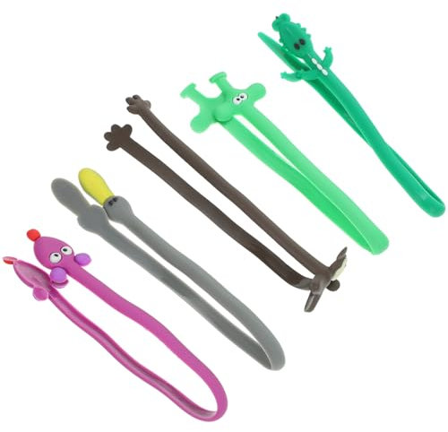 12pcs Animal Cable Tie Cord Manager Cable Holders Silicone Zip Ties Earphone Wire USB Headphones Wire Clip Headset Mount Earphone Winder USB Cable Cord Keeper Plastic Coil