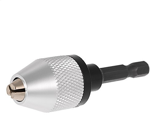 Taladros y atornilladores HUIOP Mini rectificadora eléctrica portátil de 0,3-6,5mm, portabrocas de cambio rápido con 6,35mm 1/4