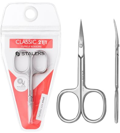STALEKS PRO by Natury Nails Tijera profesional para cutículas. Anillos ergonómicos. Acero inoxidable. Classic 21/1