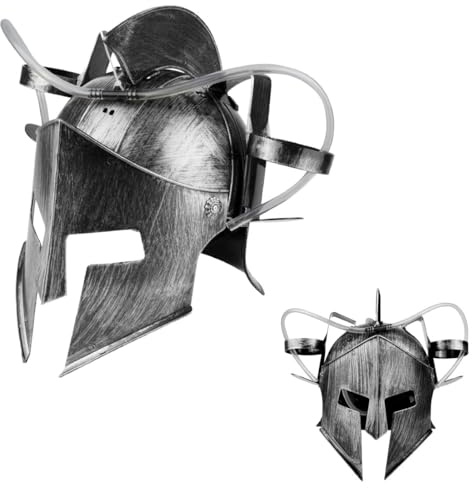 Sparta Trinkhelm Bierhelm mit Schlauch&Getränkehalter-Römische Soldaten Verkleidung für Party|Freihändiger Trinkspaß|Verstellbare Riemen|Ideales für Bierliebhaber|Einzigartiges Design(silber)