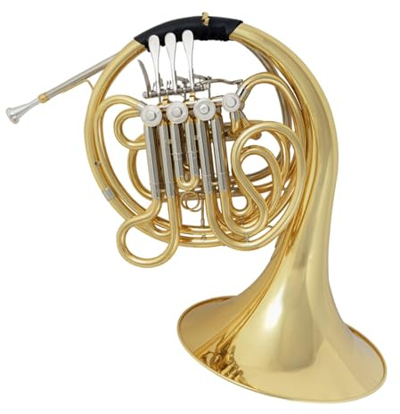 Waldhorn-Set Vierklappiges Doppelhorn Professionelles Blechblasinstrument In F/B-Stimmung