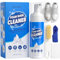 BALORIZ schuhputzsets, Schuhreiniger Weiße Schuhe Professional Sneaker Cleaner Premium Sneaker Reinigungsset mit Bürste, Handtuch & Schwamm für Sneaker und Schuhe（200ml, 6.7floz）